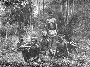 Melanesia Prints: Group of Natives of New Caledonia; Some Account of New Caledonia, 1875. Creator: Unknown