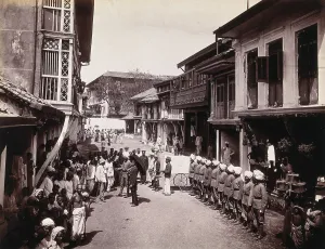 Mumbai Maharashtra India Prints: A group of officials making a visit to a house in Bombay