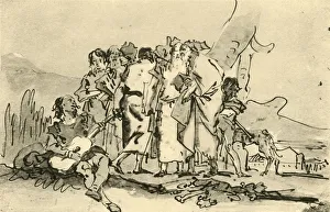 Group of Old and Young Men, mid-late 18th century, (1928). Artist: Giovanni Domenico Tiepolo Group of Old and Young Men, mid-late 18th century, (1928). Artist: Giovanni Domenico Tiepolo