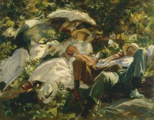 Siesta Prints: Group with Parasols, 1904-1905