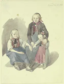 A group of peasant girls, c1830-1872. Creator: Jakob Becker