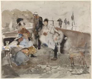 Group of people on a boat, 1867-1923. Creator: George Hendrik Breitner