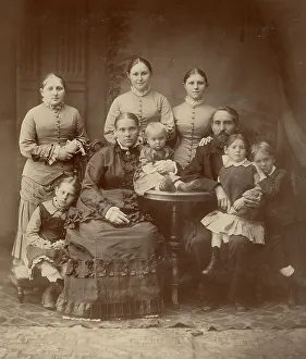 Bourgeoisie Prints: Group photo of Yakov Mamontov's family, 1883. Creator: Unknown