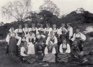 Skansen Prints: Group picture of the staff at Skansen