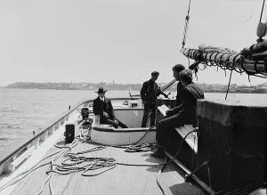 Rigging Prints: Group of pilots, between 1900 and 1905. Creator: Unknown