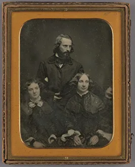Daguerreotype Prints: Group Portrait, about 1855. Creator: Unknown