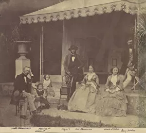 [Group Portrait of the Antoine and Housermann Families], 1850s-60s