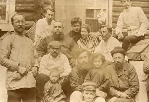 Irkutsk State University Prints: A Group Portrait of Convicts with Children, 1906-1911. Creator: Isaiah Aronovich Shinkman