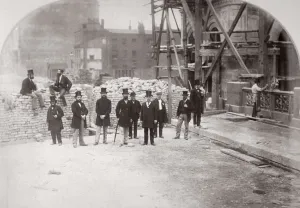 Henry Dixon Prints: Group portrait of the Holborn Valley Improvements Committee on Holborn Viaduct London