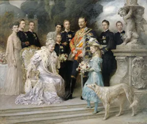 Keller Prints: Group portrait of the Imperial family (on the occasion of the silver wedding), 1906