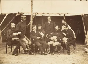 Yule Prints: Group Portrait: (L-R)Col. Yule P. W. D. Major Jones A. D. C. Mr. Walters, Captain Stanley