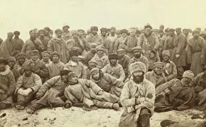 Criminals Prints: Group portrait of large group of convicts, between 1880 and 1886. Creator: Unknown