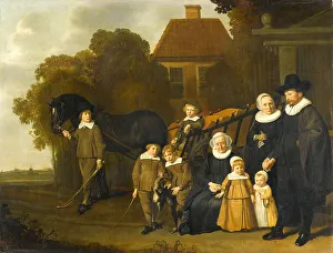 Group Portrait of the Meebeeck Cruywagen Family at the Gate of their Country Home... 1640-1645. Creator: Jacob van Loo