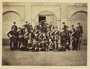 Students Prints: Group portrait of military students, about 1857-1859. Creator: Unknown