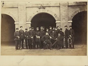 Students Prints: Group portrait of military students, about 1857-1859. Creator: Unknown