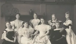 Group portrait of Mrs. Frances (Folsom) Cleveland and the ladies of the Cabinet... c1897. Creator: Frances Benjamin Johnston