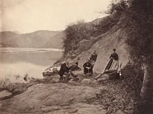 Afong Lai Gallery: [Group Portrait near Fangguangyan Monastery, Fujian], ca. 1869. Creator: Afong Lai
