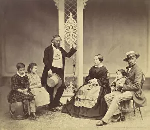 [Group Portrait of Six People], 1850s-60s. Creator: Franz Antoine
