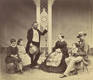 Antoine Franz Gallery: [Group Portrait of Six People], 1850s-60s. Creator: Franz Antoine