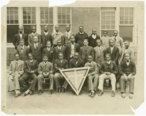 Gelatin Silver Prints Collection: A group portrait of young men from the High School YMCA Group in Tulsa, Oklahoma, ca