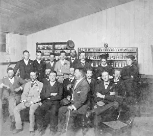 Brisbane Prints: Group posed photo in classroom with Dr Wilton W