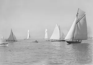 Cutter Gallery: Group of rater yachts, date unknown. Creator: Kirk & Sons of Cowes