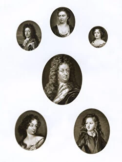 Group of royal portraits, late 17th - early 18th century (1906)