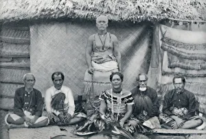 A group of Samoans, including the well-known rebel Mata afa Iosefo (the standing figure), 1902. Artist: Thomas Andrew