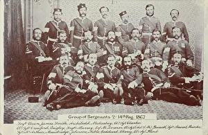 Settlers Prints: Group of Sergeants 2-14th Regiments, 1867, 1867. Creator: William Francis Gordon