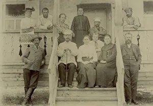 Porch Prints: A group of teachers (Yenisei Society) in a sanatorium on Lake Shira