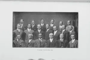 Lecturer Prints: A group of university men, 1916. Creator: Unknown