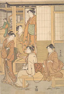 Group of Young Women on the Veranda of a Tea House, late 18th century Group of Young Women on the Veranda of a Tea House, late 18th century