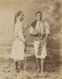 Turkish Prints: Groupe de Sais; Group from Sais, 1873-1886. Creator: Pascal Sebah