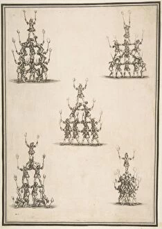 Five Groups of Acrobats, 1652. Creator: Stefano della Bella