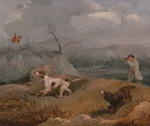 Aiming Collection: Grouse Shooting, ca. 1825. Creator: Henry Thomas Alken