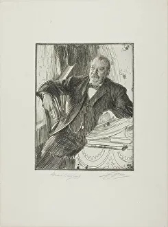 Zorn Anders Prints: Grover Cleveland II, 1899. Creator: Anders Leonard Zorn