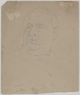 Johnson Eastman Prints: Grover Cleveland [verso]. Creator: Eastman Johnson
