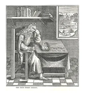 Walter Thornbury Prints: The Grub Street Hermit. From a picture published by Richardson