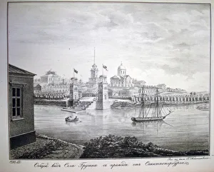 The Gruzino estate, 1821-1822. Artist: Kanoshenkin, G. (active 1820s)