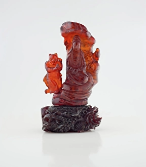 Quing Dynasty Prints: Guanyin and Attendants, 18th century. Creator: Unknown