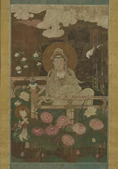 Bodhisattva Collection: Guanyin as the Nine-Lotus Bodhisattva, 1593. Creator: Unknown