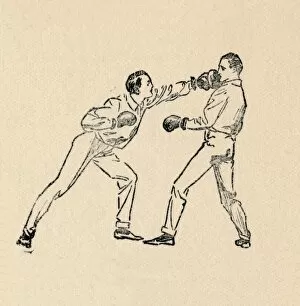 Boxing Gloves Gallery: Guard for Left-Hand Lead at Head, 1912