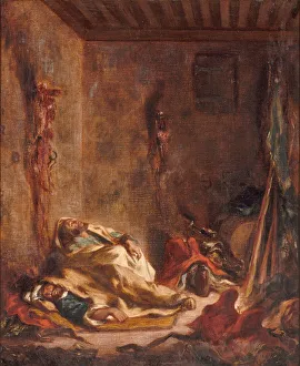A guardhouse in Meknes, 1847. Artist: Delacroix, Eugene (1798-1863) A guardhouse in Meknes, 1847. Artist: Delacroix, Eugene (1798-1863)