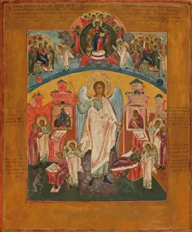 Moscow School Prints: The Guardian Angel, 19th century. Artist: Russian icon