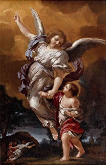 The Guardian Angel (after Pietro da Cortona). Artist: Ferri, Ciro (1634-1689)