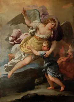 Catholic Church Prints: Guardian angel. Creator: Giordano, Luca (1632-1705)
