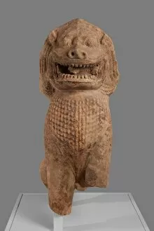 Angkor Period Collection: Guardian Lion, Angkor period, 12th century. Creator: Unknown