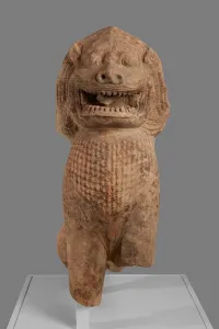Angkor Gallery: Guardian Lion, Angkor period, 12th century. Creator: Unknown