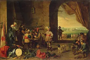 Doors Prints: Guardroom, 1642. Creator: David Teniers II