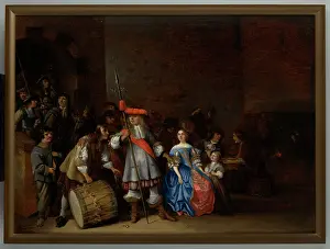 Drum Prints: Guardroom Scene, c1665 -1673. Creator: Anthonie Palamedesz